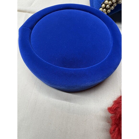 Lot of 5 Vintage 1960s Hats - Andrew St. John Red Wool Sequins & Blue Union Made main image 14